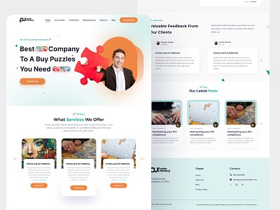 Web Site Design: Puzzle Website UI/UX Design
