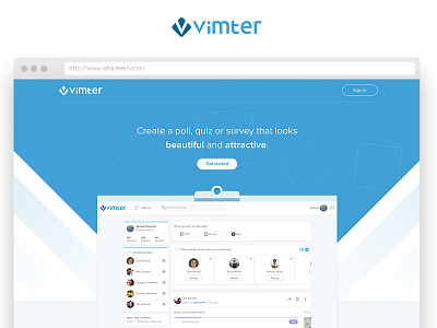 Vimter Web App app poll ui ux voting web