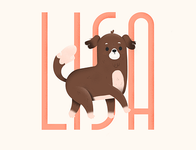 Lisa the doggo cute dog doggo illustration illustrator pet procreate
