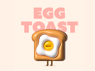 Gummy Gang #1: Egg Toast 🍳 3d character cute digital illustration egg gummy illustration illustrator toast