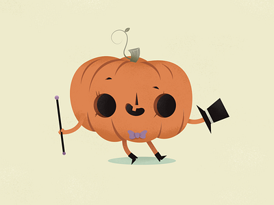 Tap Dancing Pumpkin cute dance digital illustration halloween halloween design illustration pumpkin