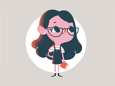 self portrait book character character designer dress girl glasses hair illustration illustrator nerd outfit portrait