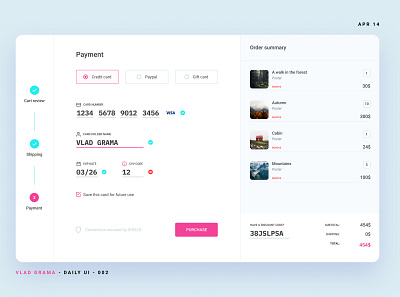 Daily UI #002 - Credit Card Checkout daily 100 challenge dailyui design digitalproductdesign product design productdesign ui ui challenge ui design uidesign uiux user experience user interface ux ux design uxdesign uxui