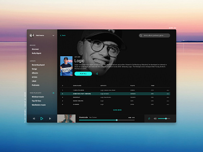 Daily UI #009 - Logic: Music Player