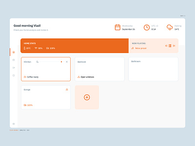 Daily UI #021 - Home Monitoring Dashboard app design dailyui dashboard dashboard ui design ui desktop interface home monitoring dashboard interface interface design iot iot interface light theme light ui minimalist minimalist interface minimalist ui minimalistic ui design uiux web design