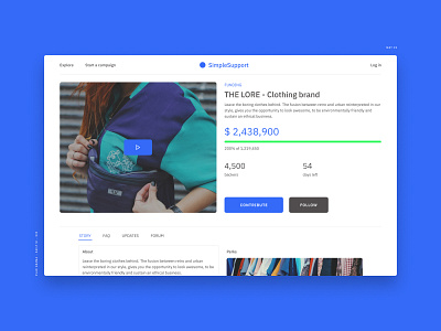 Daily UI #032 - Crowdfunding Campaign