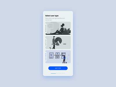 Daily UI #064 - Select User Type app daily ui dailyui illustrations interaction interface interfacedesign mobile mobileapp onboarding profile ui ui design ui ux uidesign user user experience user interface design userinterface ux