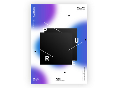 Pure - Abstract minimalist poster design