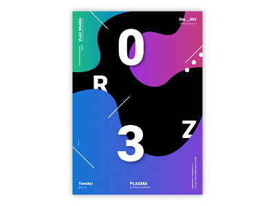 Plasma - Abstract minimalist poster design
