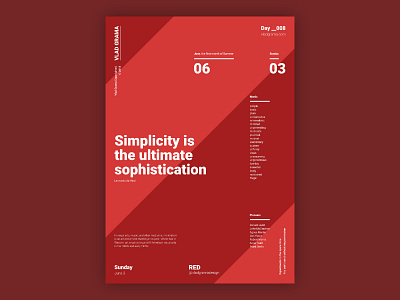 RED - Abstract minimalist poster design