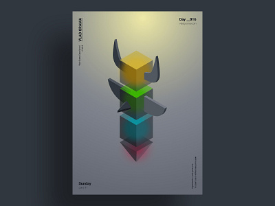 TOTEM - Minimalist poster design colorful composition dark design graphic illustration isometric minimalist poster print shaman totem