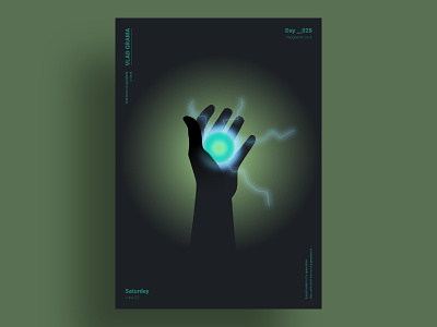 EXODUS - Minimalist poster design composition dark design gradient hand illustration lightning magic minimalist orb poster spark
