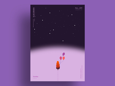 PATH - Minimalist poster design composition cute design girl illustration minimalist night poster red snow stars winter