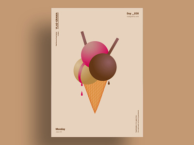 TASTY - Minimalist poster design cold composition design gradient icecream illustration minimalist poster relax summer sweet tasty