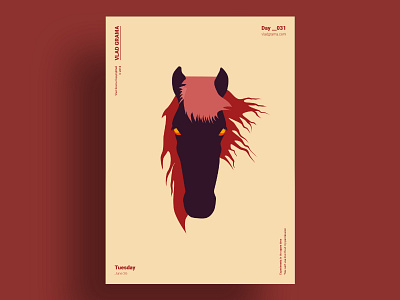 NIGHTMARE - Minimalist poster design calm composition crazy dark design horse illustration magic minimalist nightmare painting poster