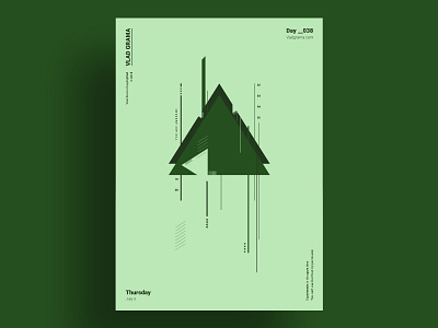 GREEN - Minimalist poster design composition design details geometric green illustration line minimalist poster shapes suprematism triangle