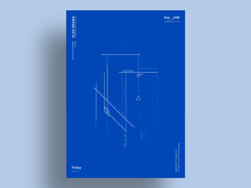 BLUEPRINT - Minimalist poster design by Vlad Grama on Dribbble