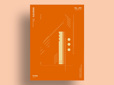 RUST - Minimalist poster design composition dark design geometric illustration lines minimalist orange poster shapes simple suprematism