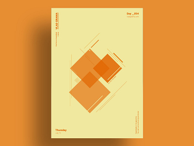 AMBER - Minimalist poster design composition design geometric illustration lines minimalism minimalist orange poster shapes simple suprematism