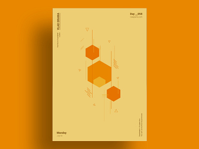 EMBER - Minimalist poster design composition ember fire geometric illustration lines minimalism minimalist orange poster shapes simple