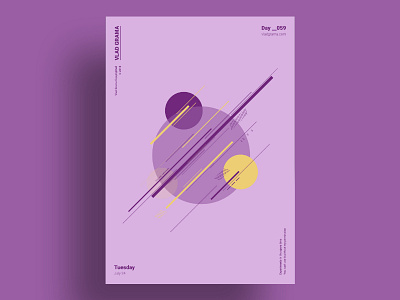 SERENDIPITY - Minimalist poster design composition geometric illustration lines minimalism minimalist poster purple serendipity shapes simple yellow