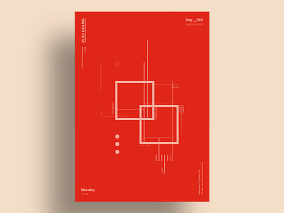 STRUCTURE - Minimalist poster design composition geometric illustration lines minimalism minimalist monochrome orange poster shapes simple squares