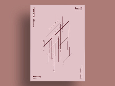 OAK - Minimalist poster design composition geometric illustration lines minimalism minimalist monochrome poster shapes simple wood