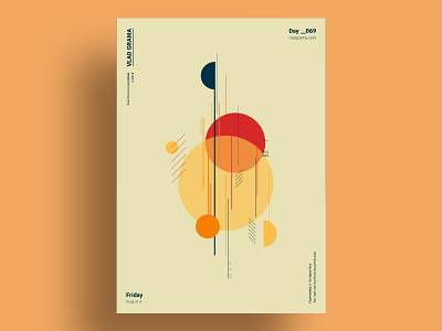RED GIANT - Minimalist poster design composition geometric illustration lines minimalism minimalist orange poster shapes simple star