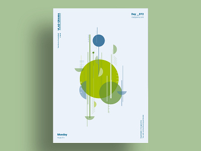 BLOOMING - Minimalist poster design composition flat geometric green illustration lines minimalism minimalist poster shapes simple