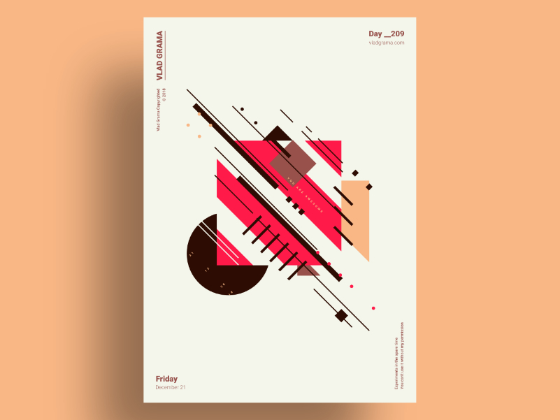 FESTIVE - Minimalist poster design by Vlad Grama on Dribbble