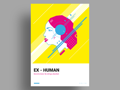 EX HUMAN - Minimalist poster design abstract abstract art abstract design composition design design art geometric geometric art geometric design geometric illustration illustration minimalism minimalist minimalist design minimalist poster poster poster a day poster art poster challenge poster collection