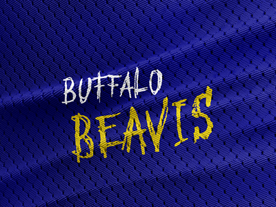 Buffalo BEAVIS beavis buffalo fantasy football handwritten logo sports wordmark