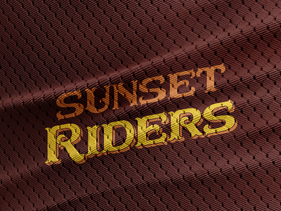 Sunset RIDERS branding fantasy football logo sports sunset riders western wordmark