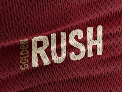 Golden RUSH 49ers branding fantasy football golden golden rush logo wordmark