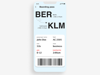 Boarding Card