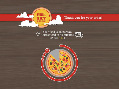 Web Timer - DailyUI #014 dailyui delivery food pizza pizzaria restaurant ui
