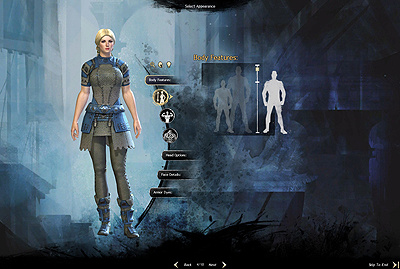 Character Create for Guild Wars 2 games graphic design guild wars interactive ui