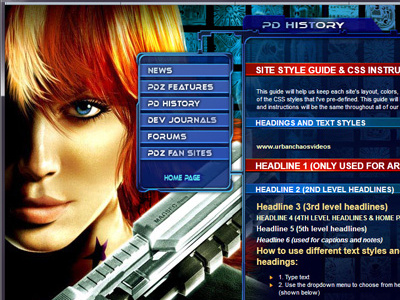 Perfect Dark Zero: Website Design games graphic design guild wars interactive microsoft games perfect dark ui web design