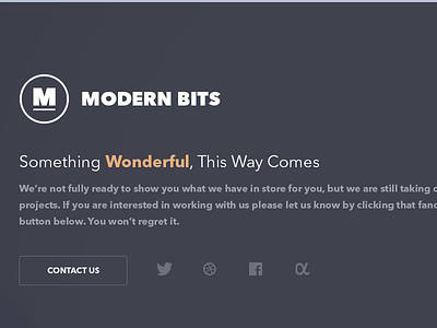 ModernBits css3 html5 interface modern modernbits splash ui ux web