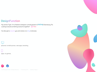 homepage preview blob colorful design fluid gradient website
