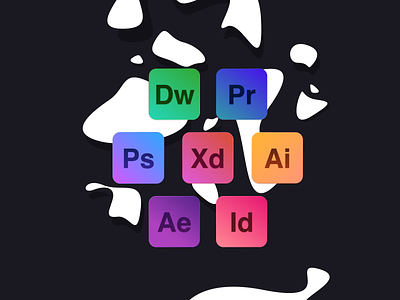 Adobe Icon Set - Group 1 adobe gradient icon icons macos minimal simplistic ui