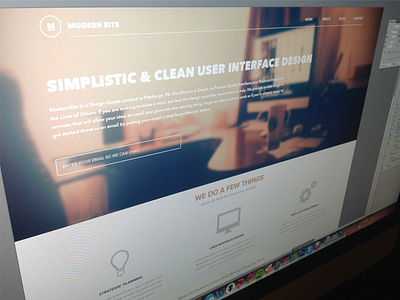 Homepage modern modernbits portfolio simplistic studio web website