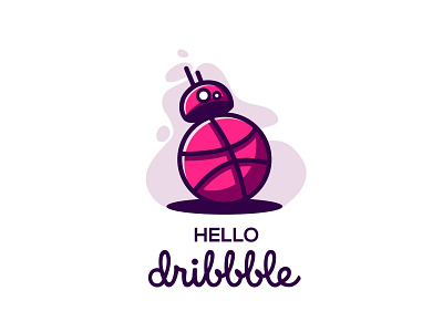 Hello dribbble design hello dribbble illustration vector