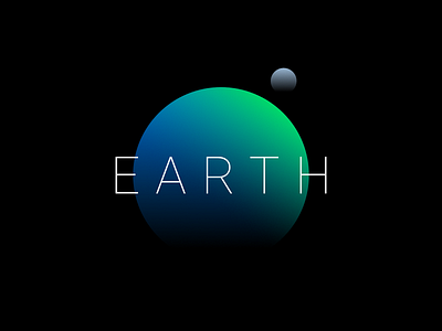 Earth cosmos earth icon minimalistic solar system space