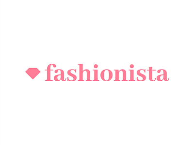 Fashionista beauty branding diamond fashion identity logo pink thirty logos thirtylogos