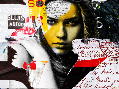 I Fought The Law collage collageart fashion mixed media model pattern retro streetart typo typography vintage watercolor
