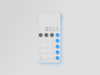#DailyUI - 4 - Calculator blue calculator dailyui design digital gradient grey neumorphic skeumorphism ui ux