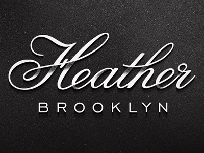 Heather heather script shadow texture typography