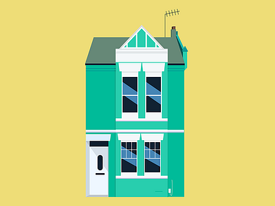 Brighton Greenhouse design flat illustration vector