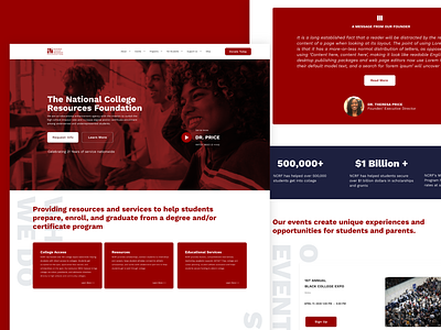The National College Resources Foundation design minimal ui ux web website